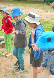 Dreamtime Dancing: Avaz, Van and Jake of Year 2 try out some indigenous dancing. 