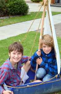 Sholto Armstrong and Billy Freeman created a sailing boat.