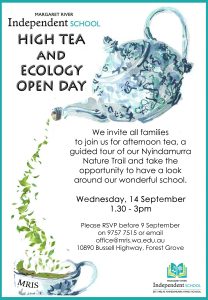 2022 High Tea & Ecology Open Day, Wednesday, September 14 4 2022 High Tea & Ecology Open Day, Wednesday, September 14 4