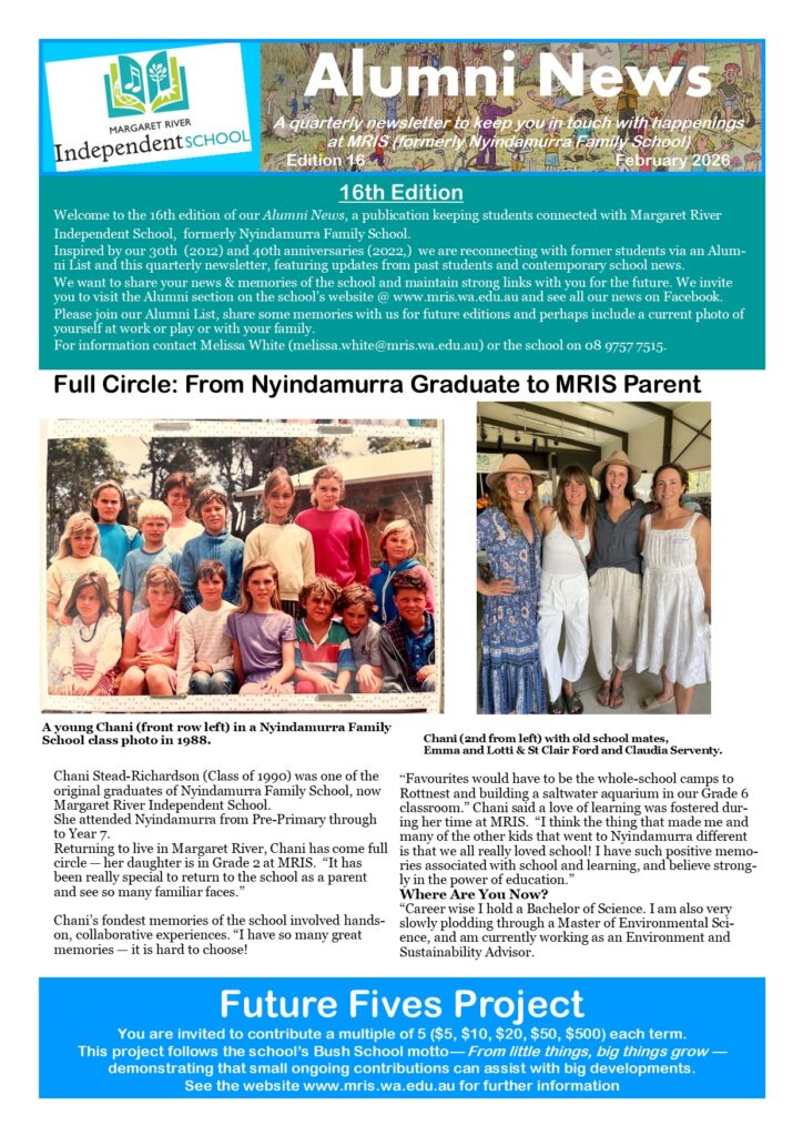 Alumni News featuring Chani Stead-Richardson 1